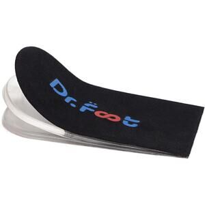 New Dr Foot Pair 3 Level Adjustable Orthopedic Peel Stick Heel Lift Shoe Inserts